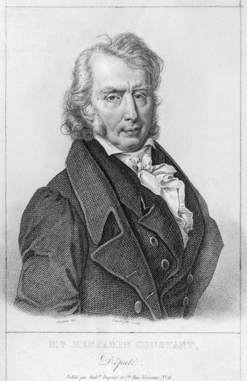 Henri Benjamin Constant de Rebecque (1767-1830) sijaisena, kaiverrus Louis Francois Couche (1782-1849) tekijältä Jacques