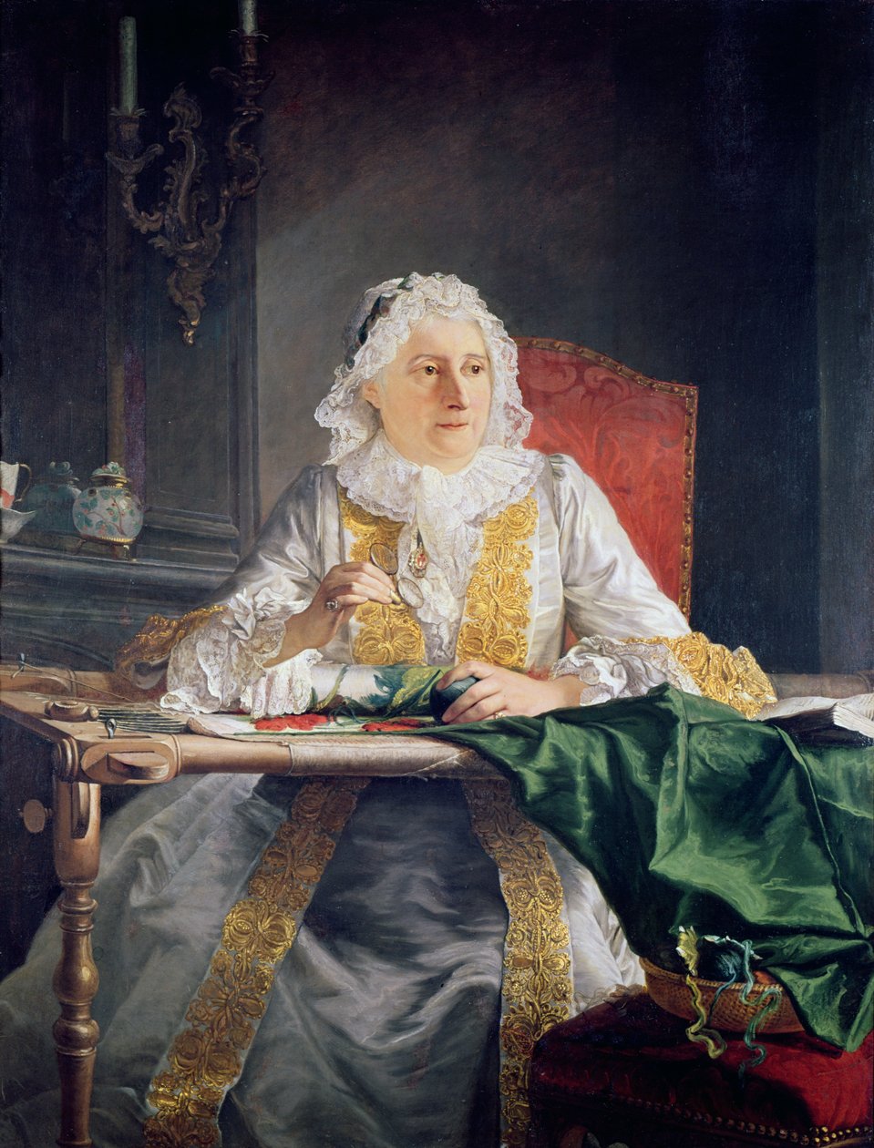 Madame Antoine Crozatin muotokuva, 1741 tekijältä Jacques Andre Joseph Camelot Aved
