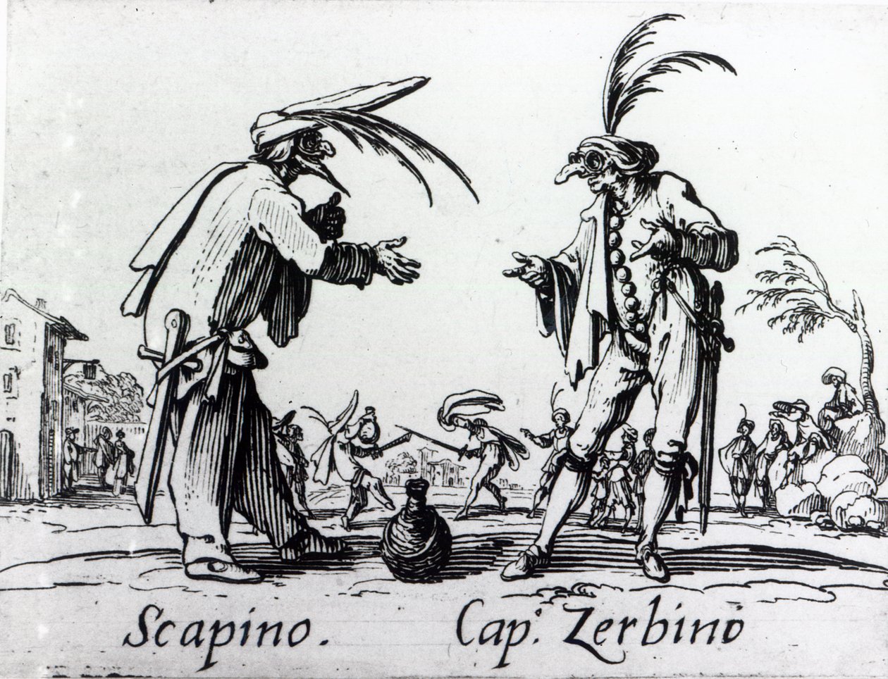 Balli de Sfessania, n. 1622 tekijältä Jacques Callot