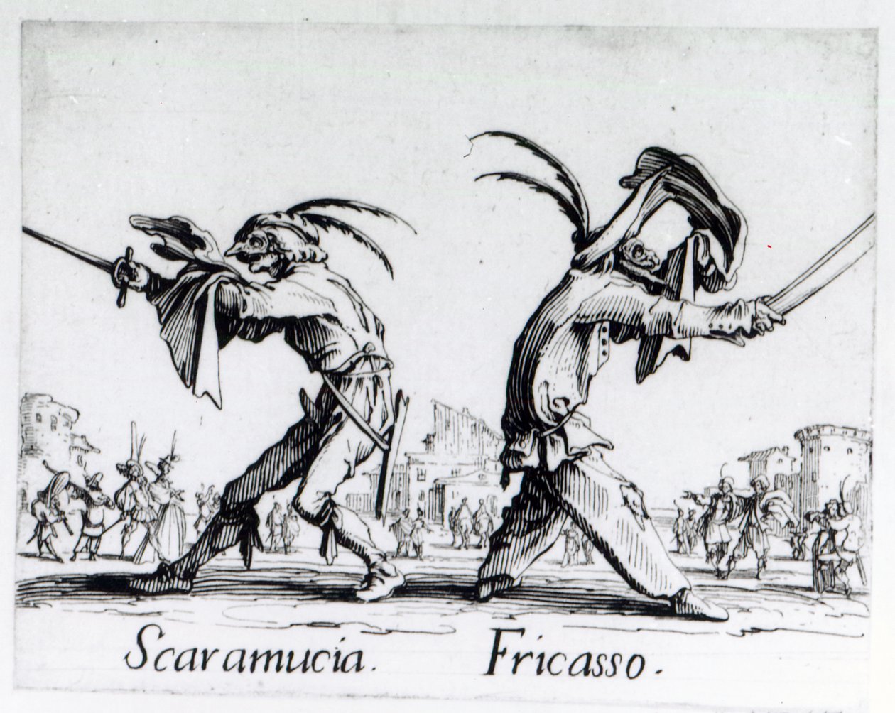 Balli de Sfessania, noin 1622 tekijältä Jacques Callot