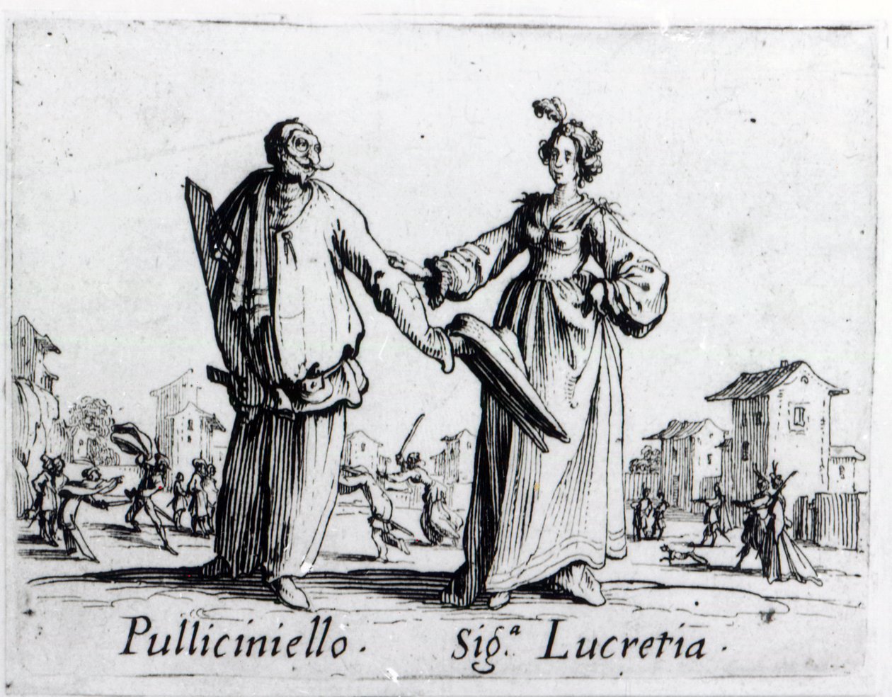 Balli de Sfessania, n. 1622 tekijältä Jacques Callot