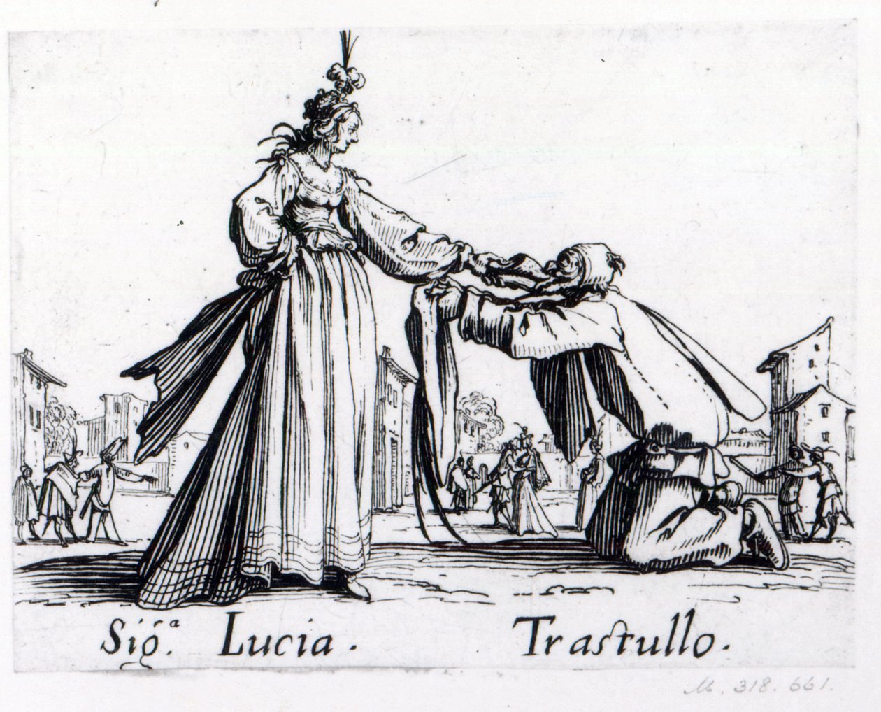 Balli de Sfessania, n. 1622 tekijältä Jacques Callot