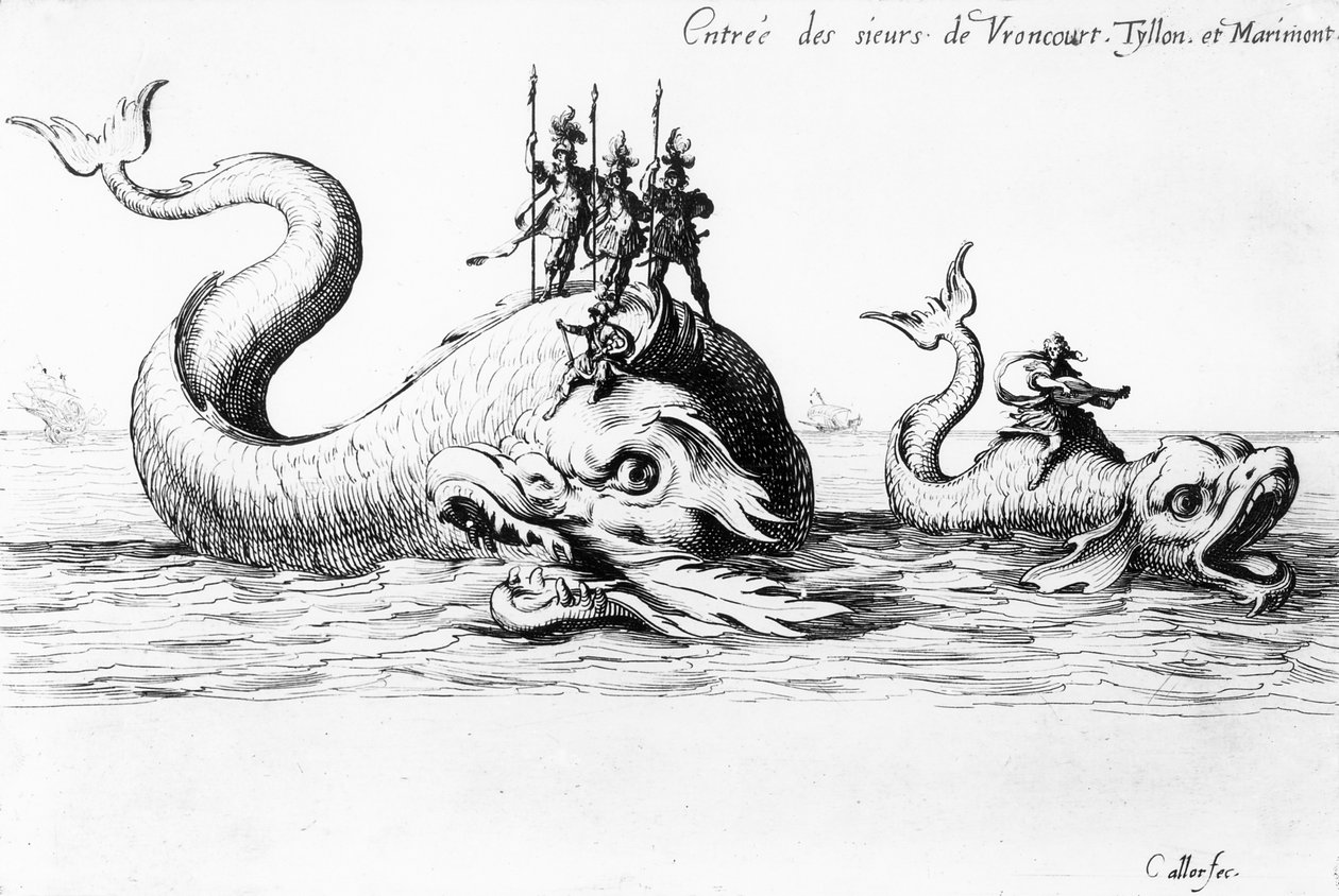 Vroncourtin, Tyllonin ja Marimontin herrojen sisäänkäynti tekijältä Jacques Callot