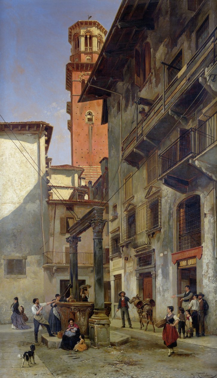 Via Mazzanti, Verona, 1880 tekijältä Jacques Carabain