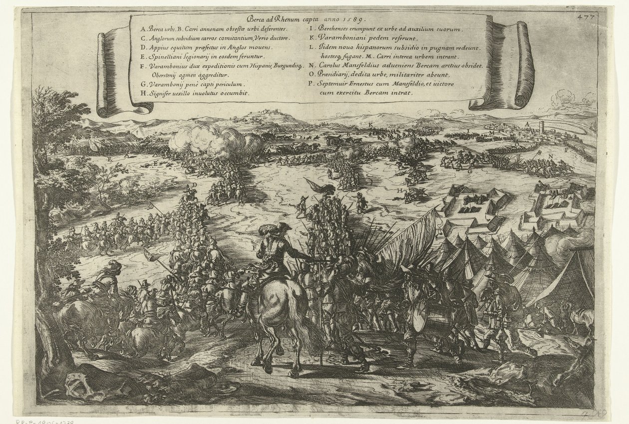 Rheinbergin kaappaus, 1590 tekijältä Jacques Courtois