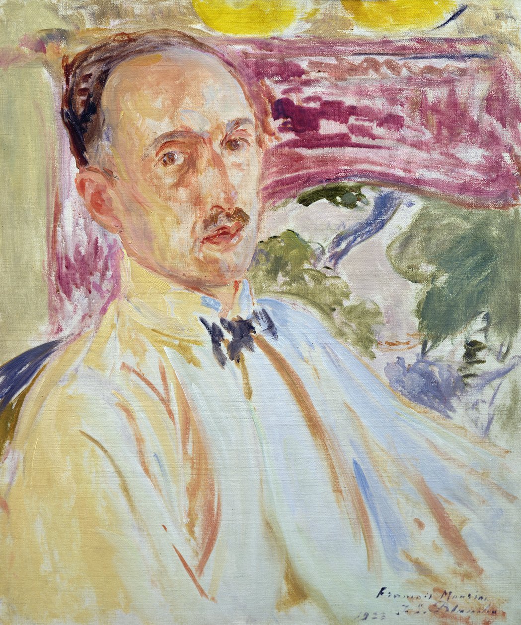 Study for a Portrait of Francois Mauriac, 1923 (öljy kortille) tekijältä Jacques Emile Blanche