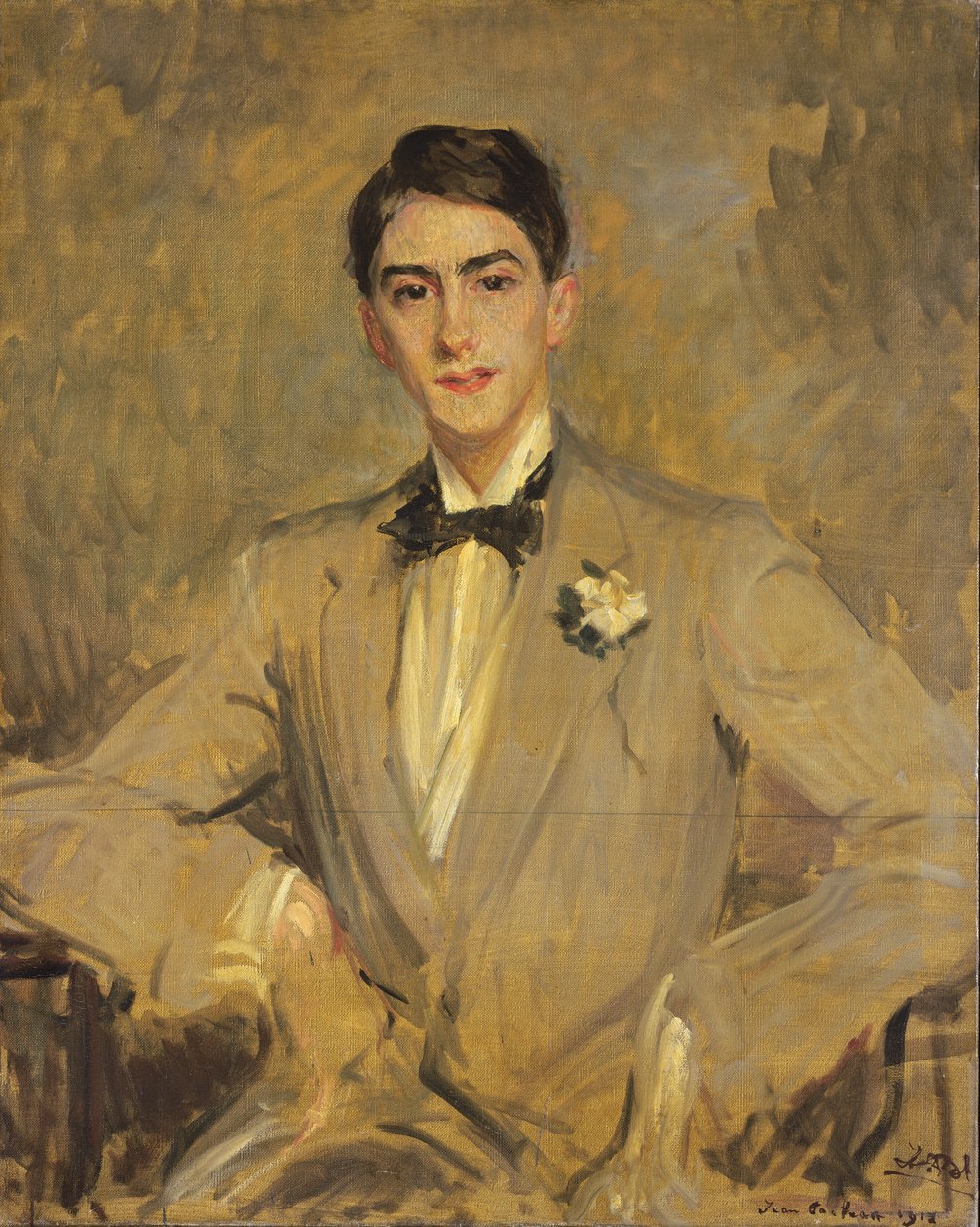 Muotokuvan luonnos Jean Cocteausta (1889-1963) 1912 tekijältä Jacques Emile Blanche