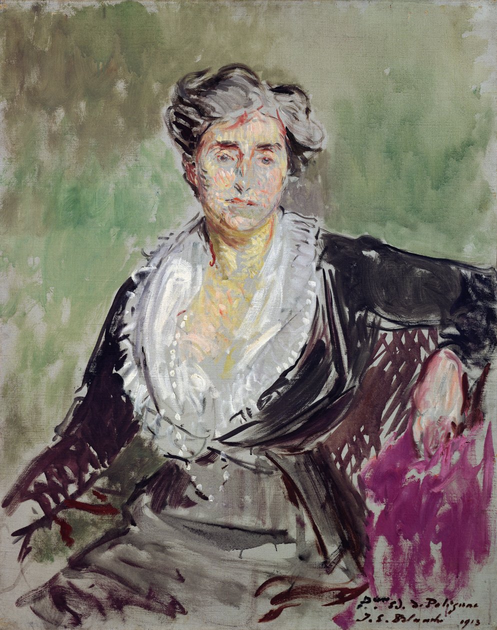 Tutkimus prinsessa Edmond de Polignacin muotokuvaa varten, 1913 tekijältä Jacques Emile Blanche