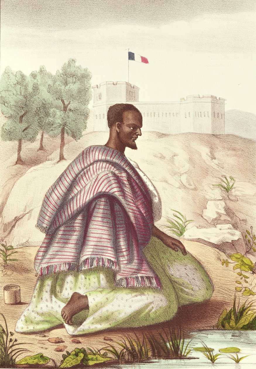 Senegalilainen marabout, Abbe Boilatin teoksesta Les Esquisses Senegalaises, 1853 tekijältä Jacques Francois Gauderique Llanta