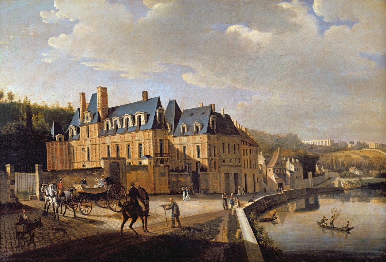 Chateau de la Chaussee lähellä Bougivalia, 1822 tekijältä Jacques Francois Joseph Swebach