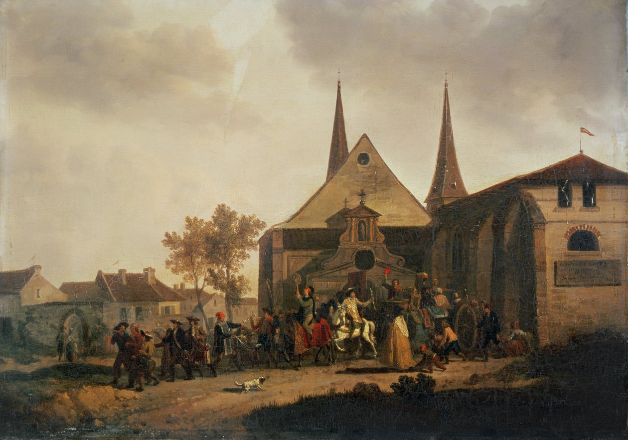 Kirkon ryöstö vallankumouksen aikana tekijältä Jacques Francois Joseph Swebach
