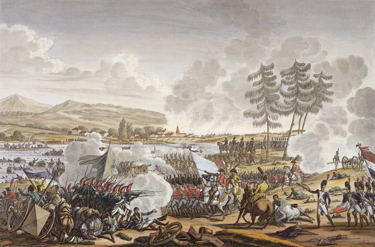 Friedlandin taistelu, 14. kesäkuuta 1807, kaivertaja Francois Pigeot (s.1775) (akvatintta). tekijältä Jacques Francois Joseph Swebach
