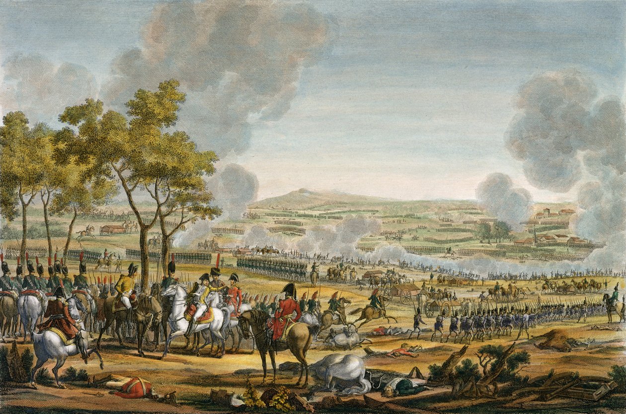 Wagramin taistelu, 7. heinäkuuta 1809, kaiverrus Louis Francois Mariage (akvatinta) tekijältä Jacques Francois Joseph Swebach