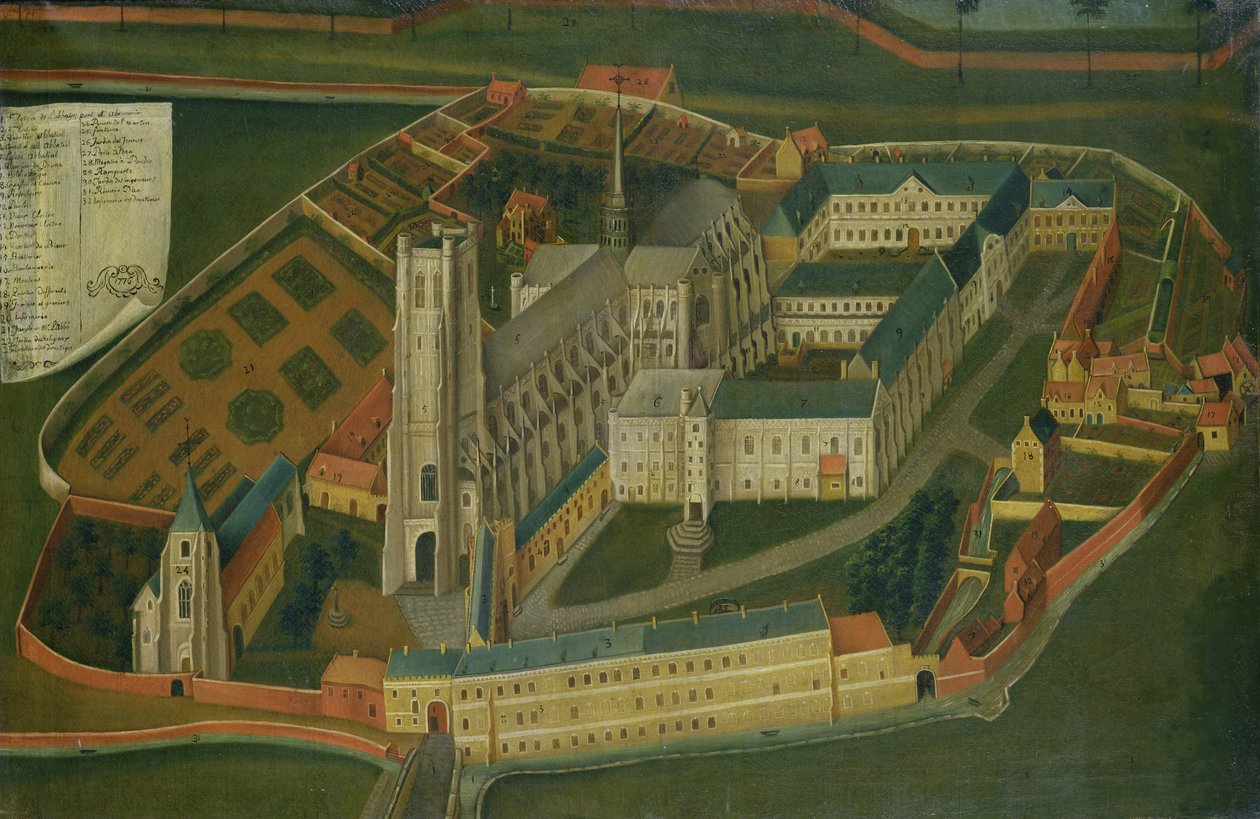 Saint-Bertinin luostari Saint-Omerissa, 1776 tekijältä Jacques Francois Lemaire