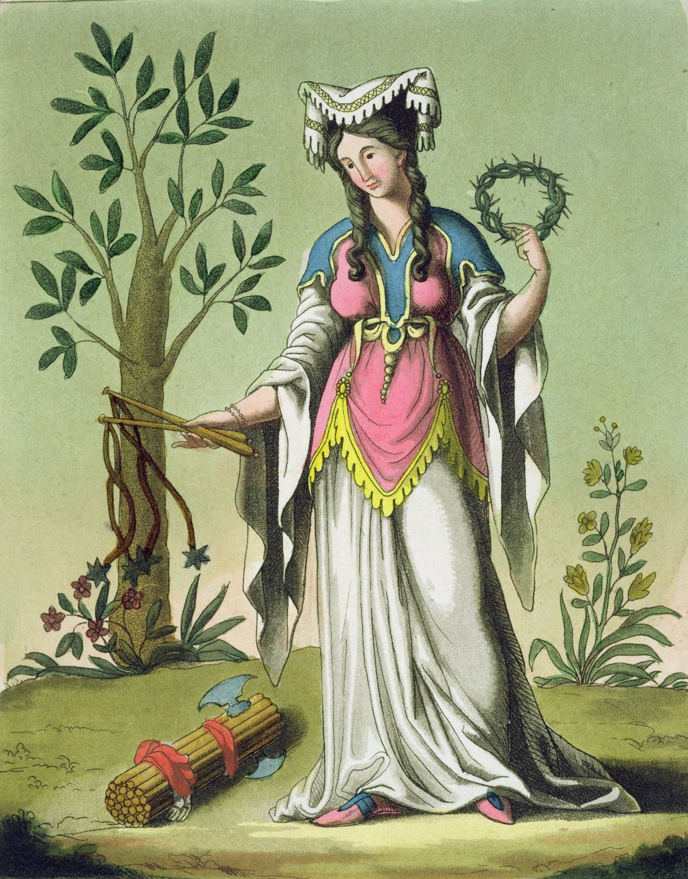 Sybil of Delphi, nro 15 "Antique Rome" -kirjasta, Labroussen kaivertama, julkaistu 1796 tekijältä Jacques Grasset de Saint Sauveur