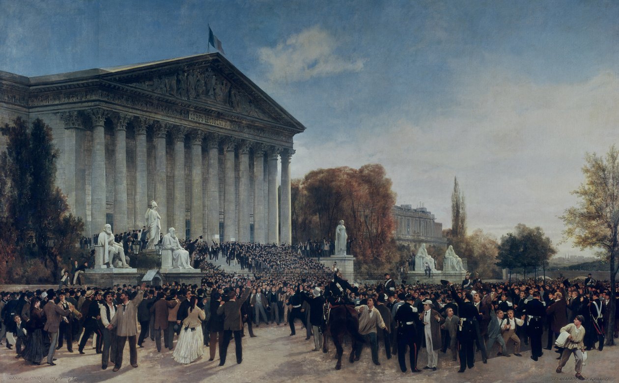 Palais du Corps Legislatif 4. syyskuuta 1870 pidetyn viimeisen istunnon jälkeen. tekijältä Jacques Guiaud