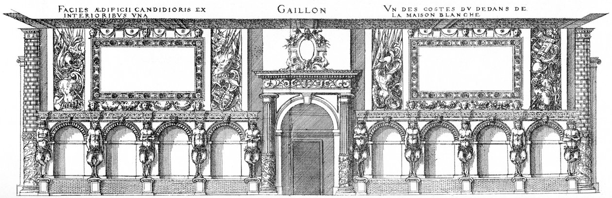 Gaillon yksi Maison Blanchen sisäseinistä tekijältä Jacques I Androuet du Cerceau