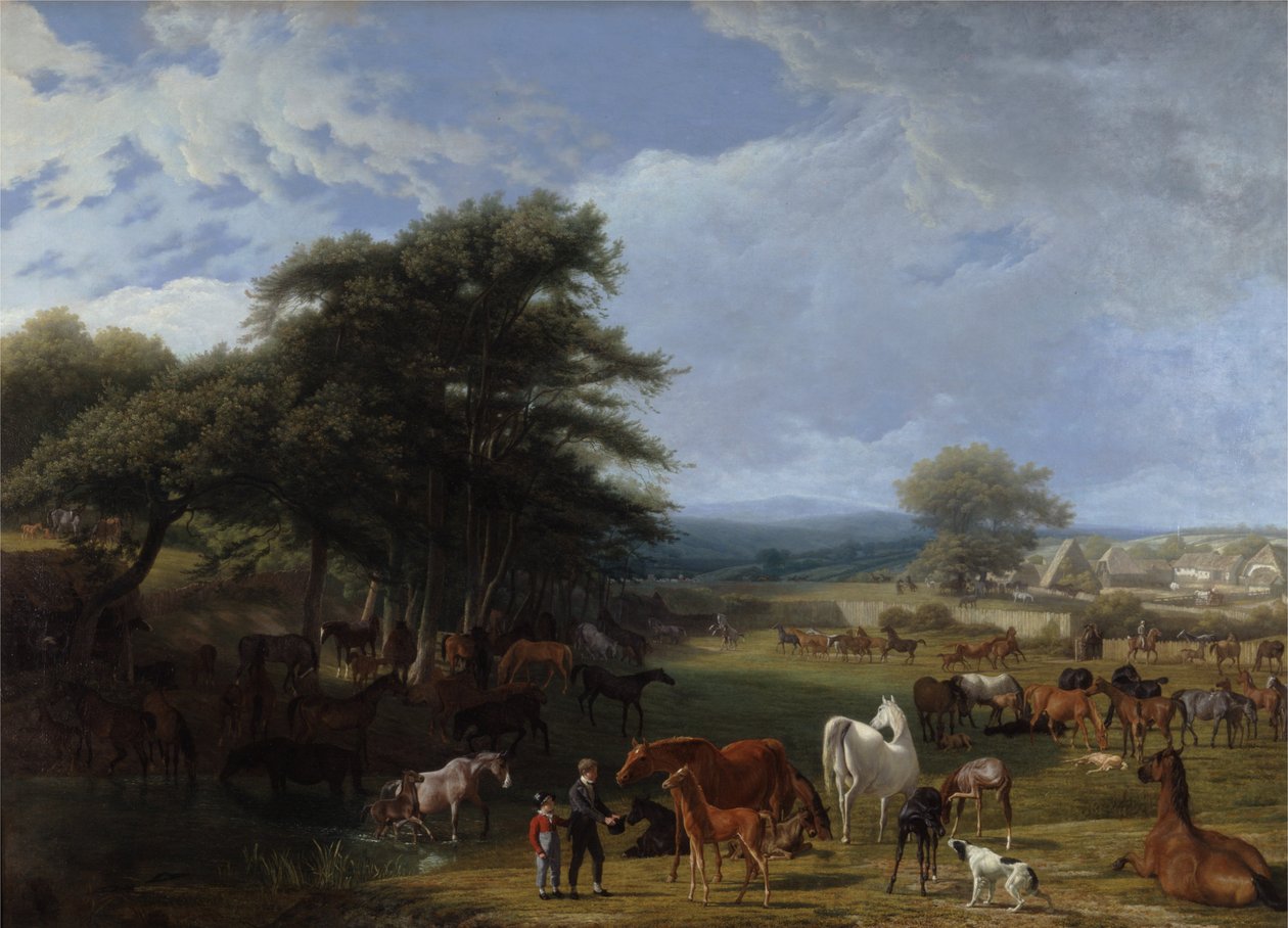 Lord Riverss Stud Farm, Stratfield Saye tekijältä Jacques Laurent Agasse