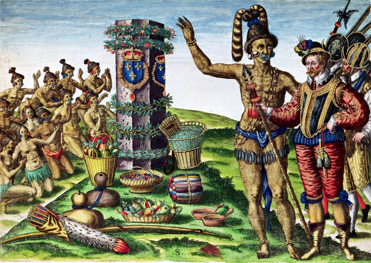 Rene Goulaine de Laudonniere (n. 1529-82) ja Chief Athore Ribault