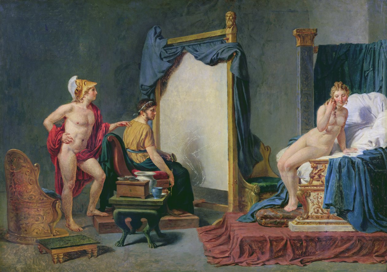 Apelles maalasi Campaspen Aleksanteri Suuren läsnäollessa (356-323 eKr.) tekijältä Jacques Louis David