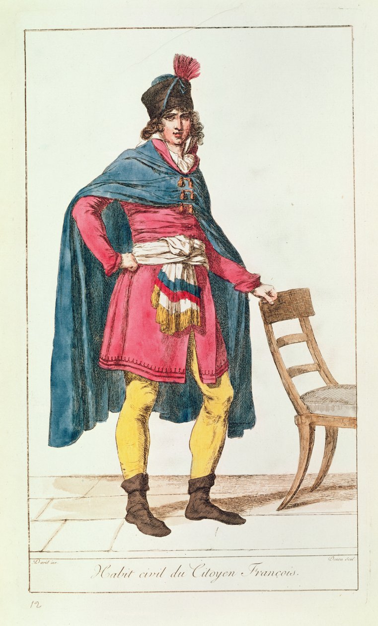 Siviiliasu Ranskan kansalaiselle, kaiverrus Vivant Dominique Denon tekijältä Jacques Louis David