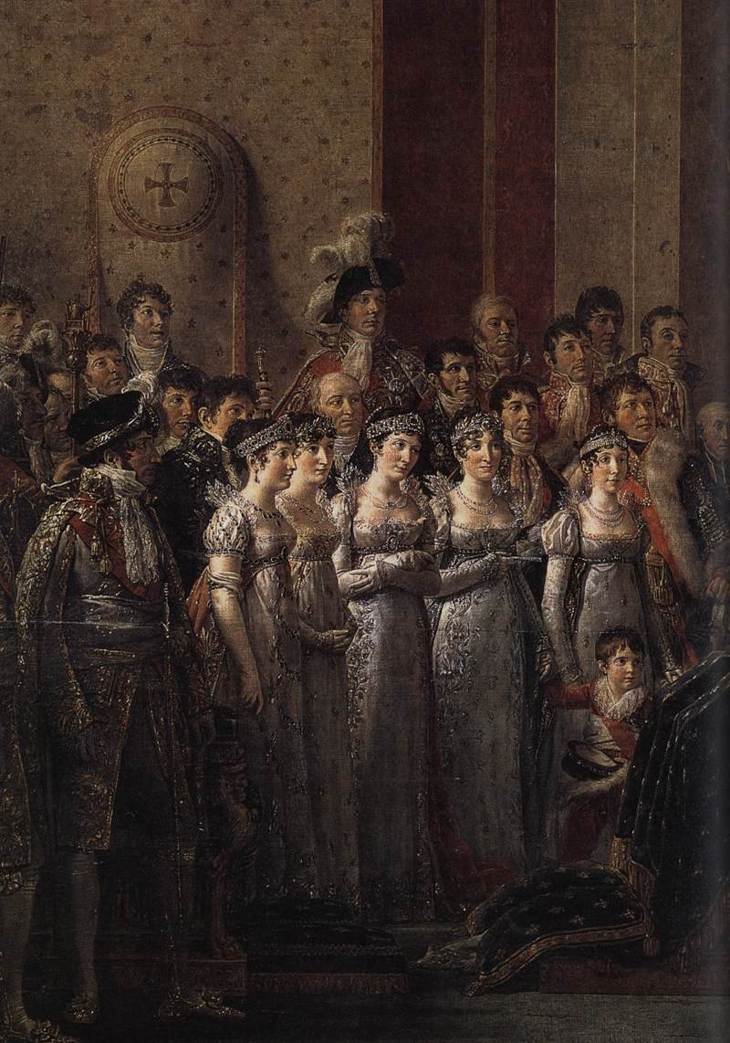 Keisari Napoleon I: n vihkiminen (yksityiskohta) tekijältä Jacques Louis David