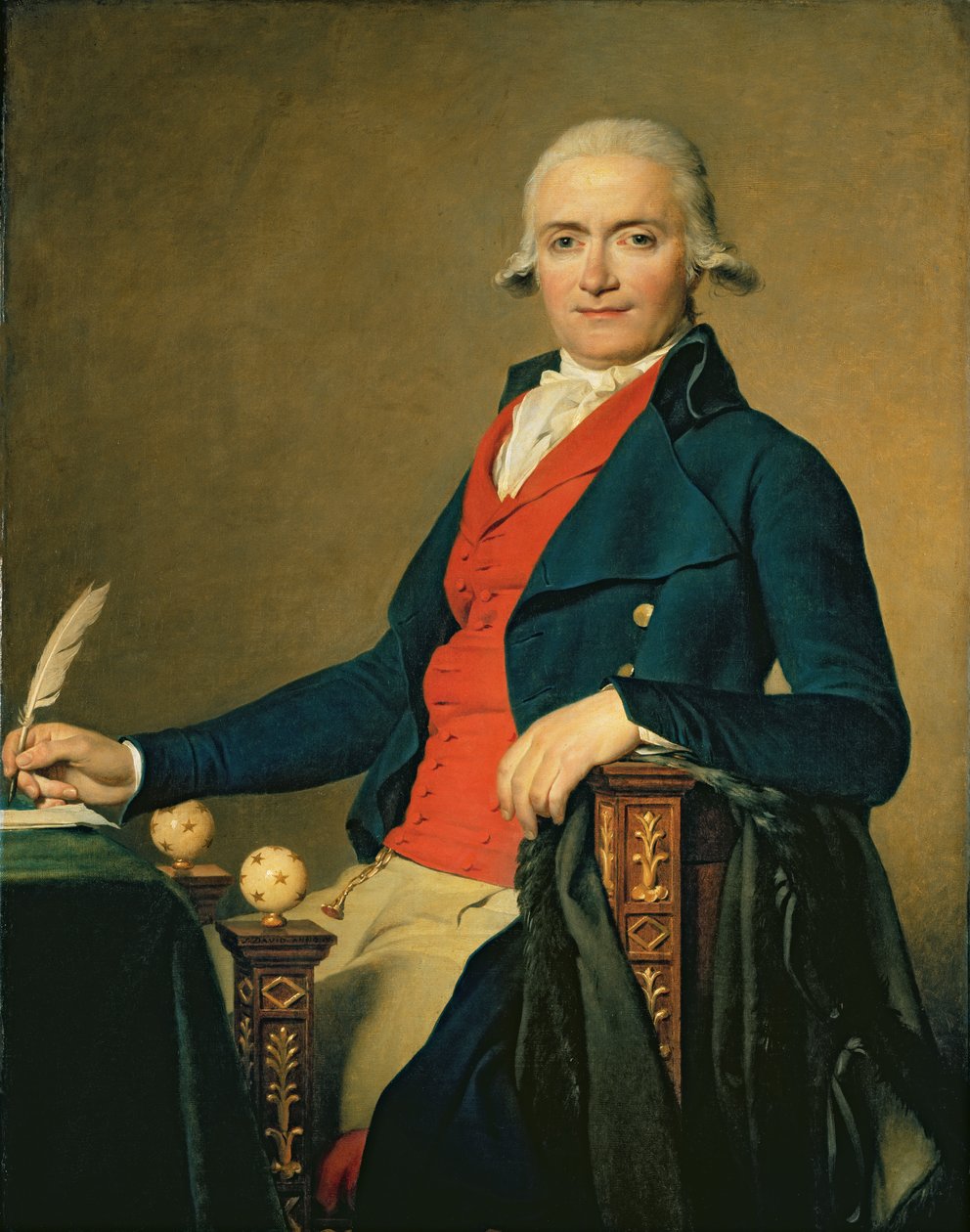 Gaspard Meyer (1749-98) tai Mies punaisessa liivissä, 1795 tekijältä Jacques Louis David