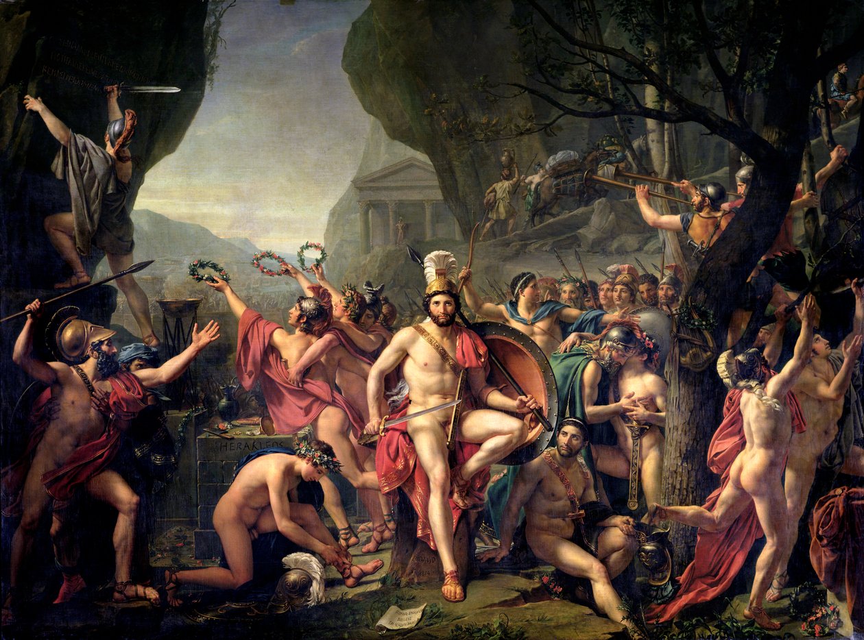 Leónidas en las Termópilas tekijältä Jacques Louis David