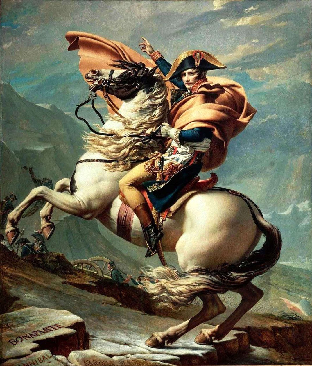Napoleon ylittää Alpit tekijältä Jacques Louis David