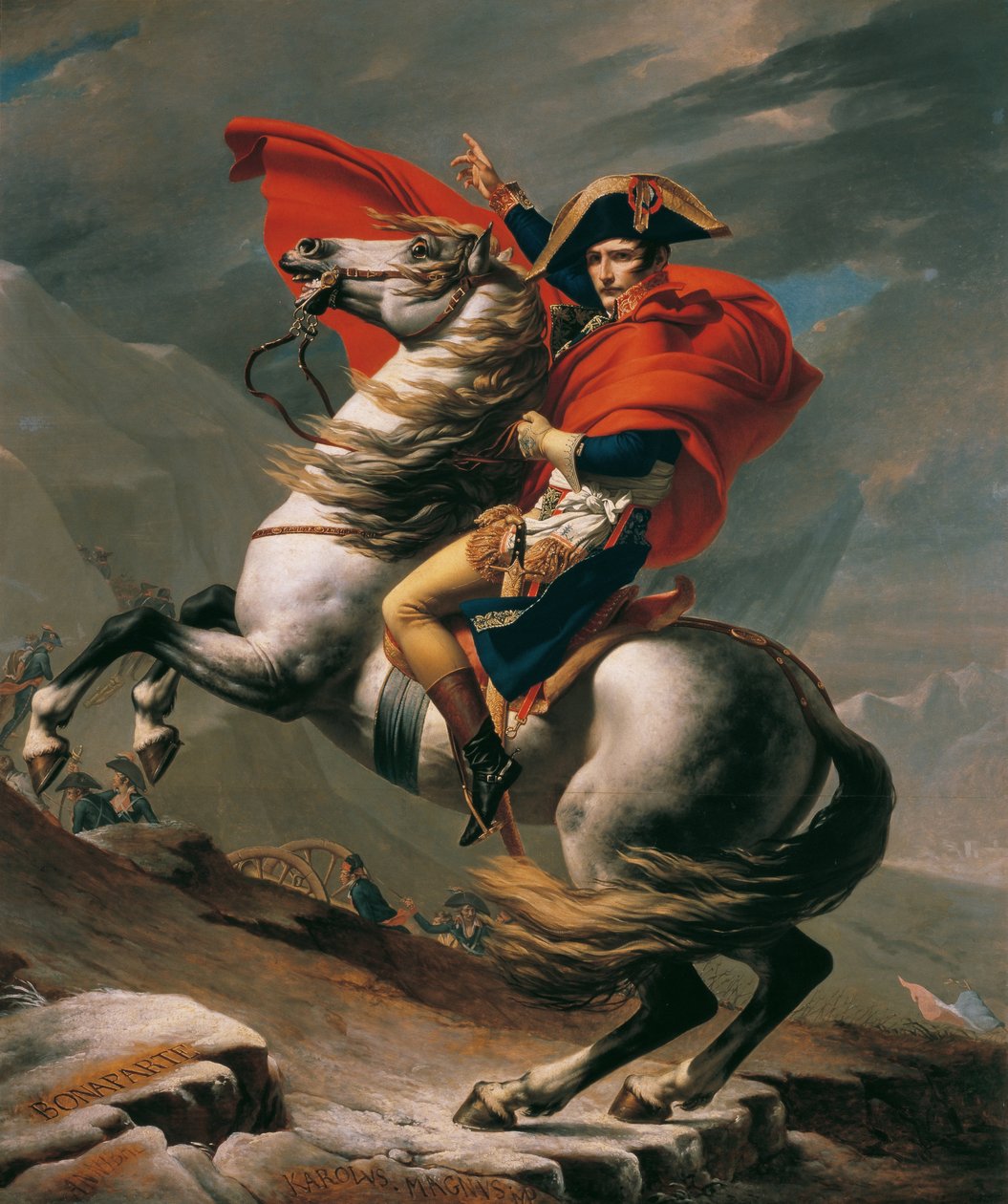 Napoleon ylittää Alpit tekijältä Jacques Louis David