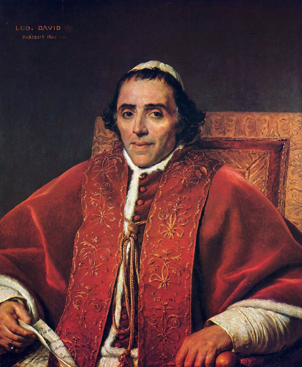 Paavi Pius VII:n muotokuva tekijältä Jacques Louis David