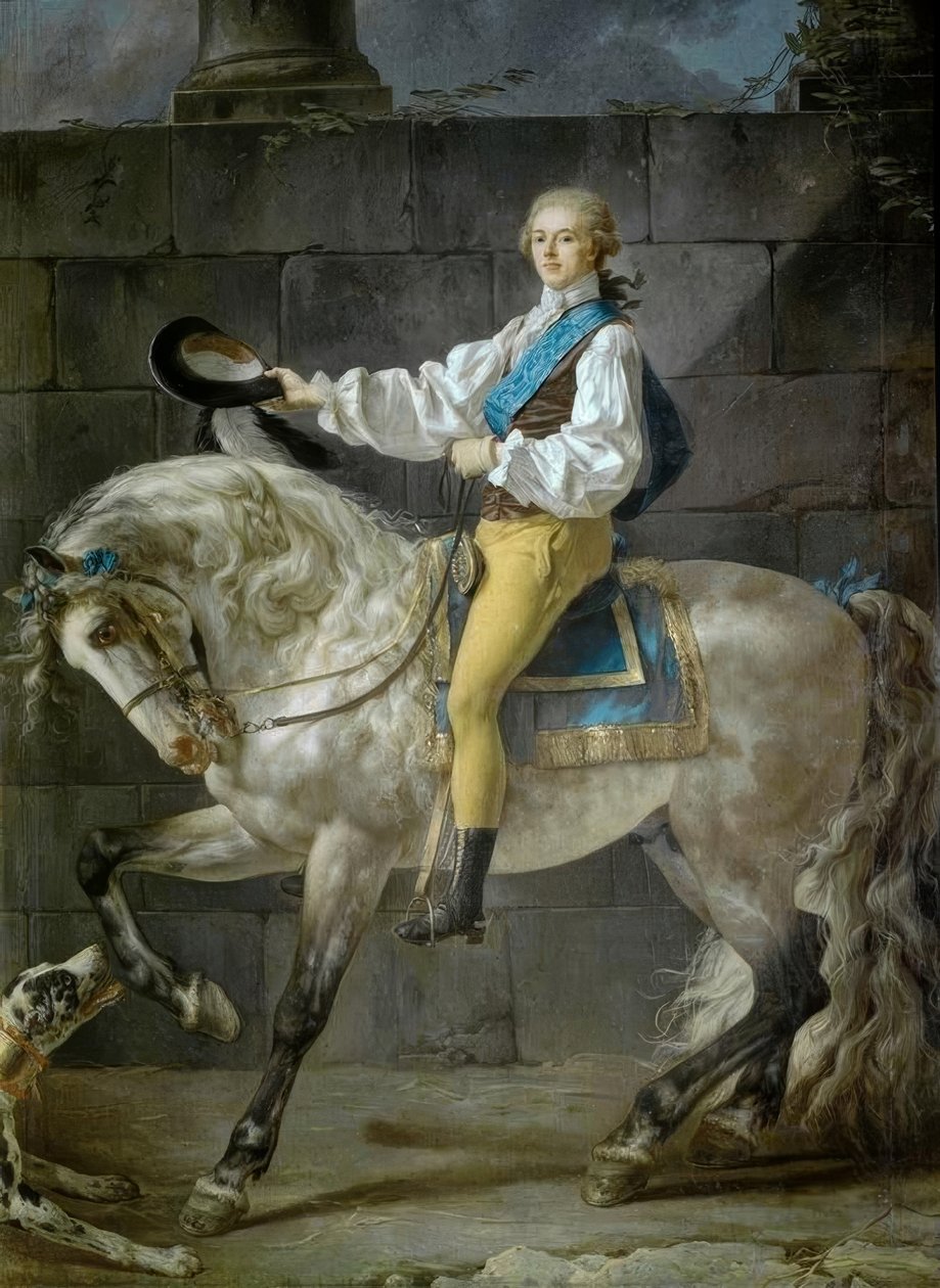 Reiterbildnis des Grafen Stanislaw Kostka Potocki tekijältä Jacques Louis David