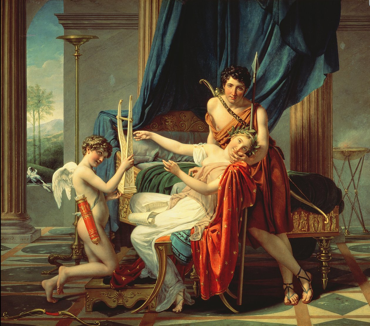 Sappho ja Phaon, 1809 tekijältä Jacques Louis David