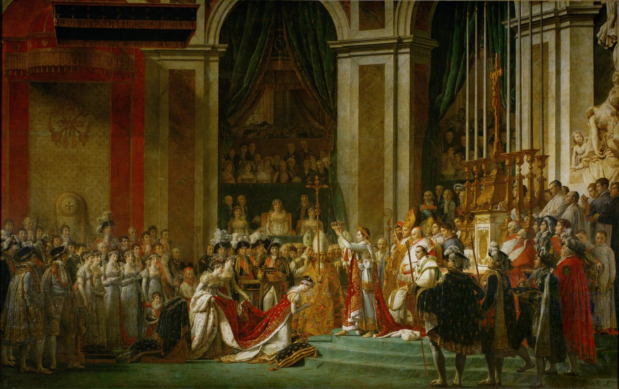 Napoleonin kruunajaiset (1805-1807) tekijältä Jacques Louis David