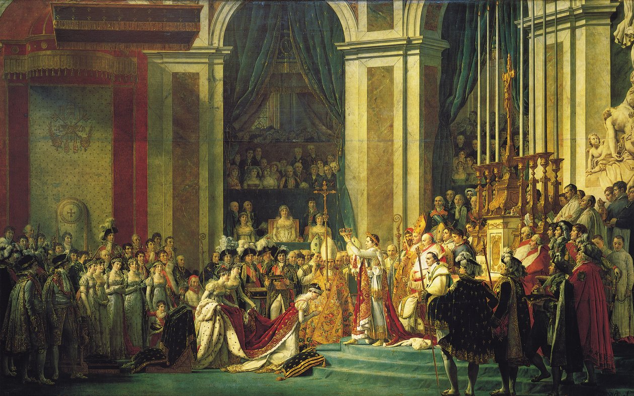 Napoleonin kruunajaiset tekijältä Jacques Louis David
