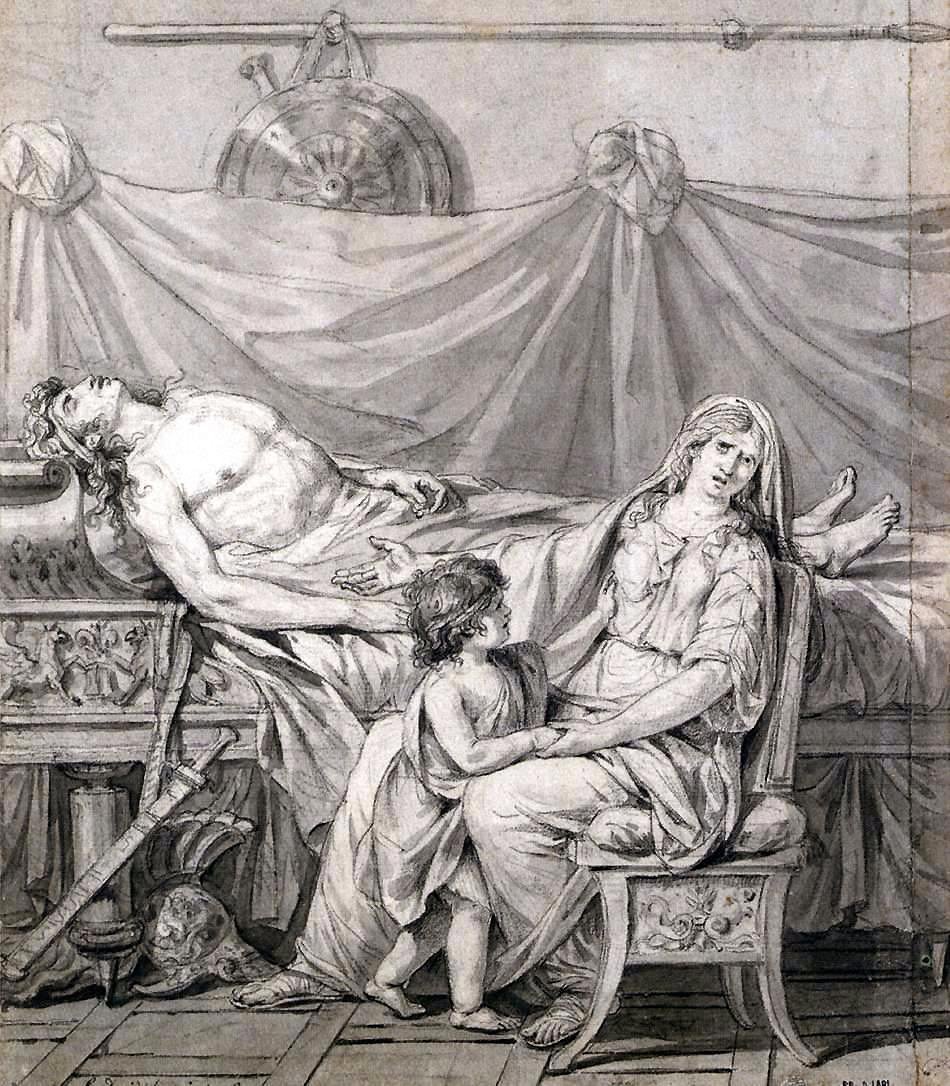 Andromachen suru tekijältä Jacques Louis David