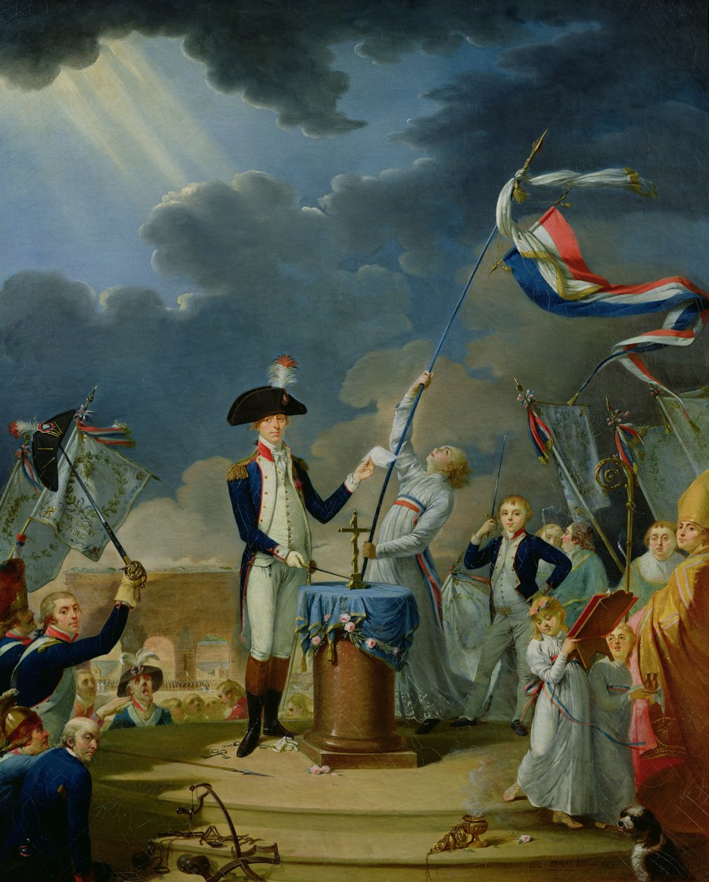Lafayetten vala federaation festivaaleilla, 14. heinäkuuta 1790, 1791 tekijältä Jacques Louis David