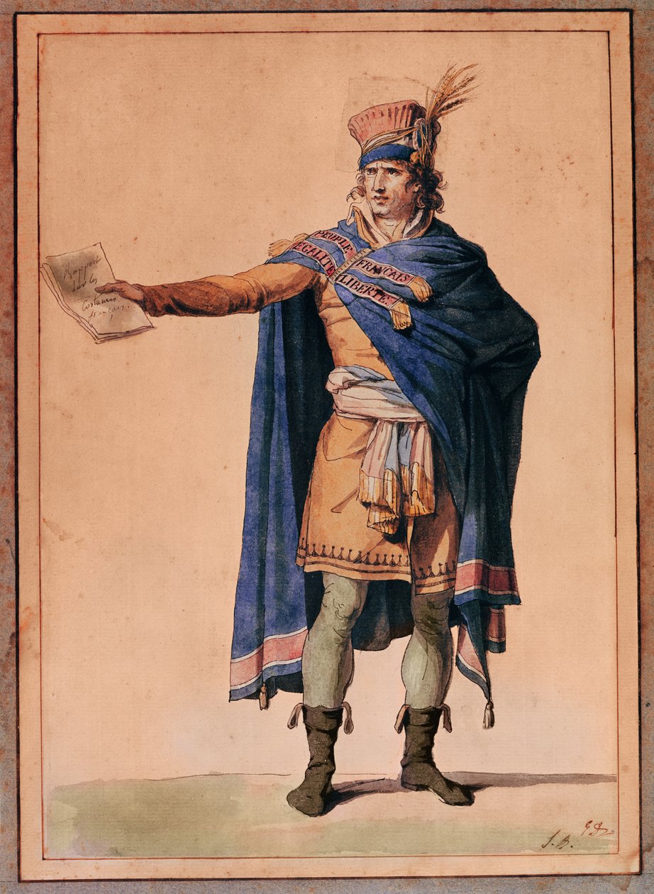Kansanedustaja virassaan, 1794 (akvarelli paperille) tekijältä Jacques Louis David