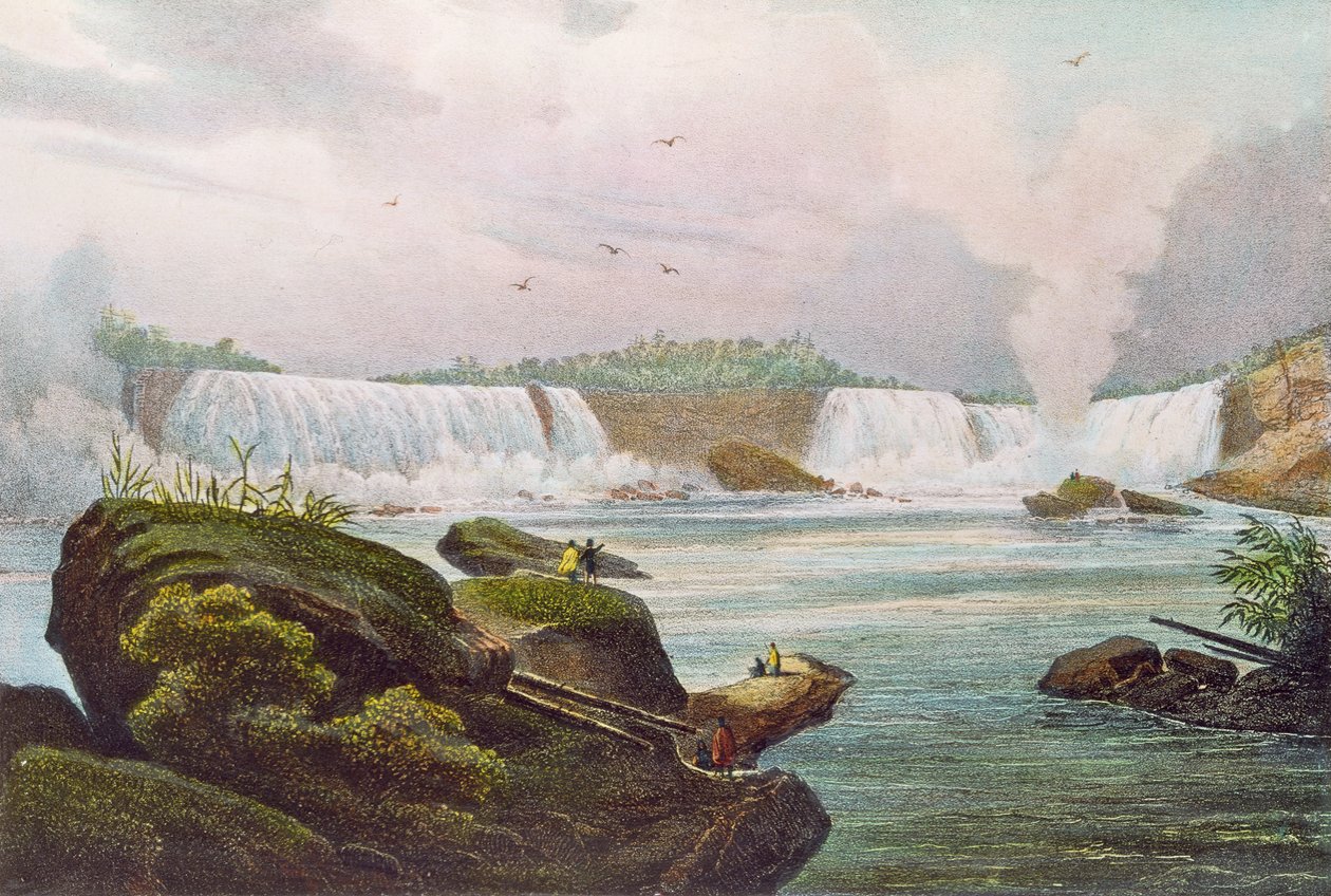 Yleisnäkymä Niagaran putouksille Kanadan puolelta tekijältä Jacques Milbert