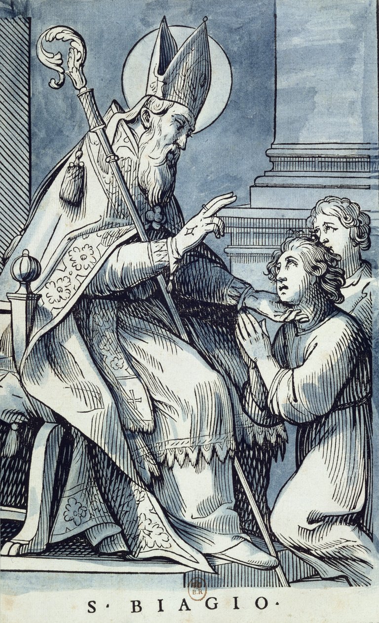 St. Blaise parantaa sairaan lapsen tekijältä Jacques Stella