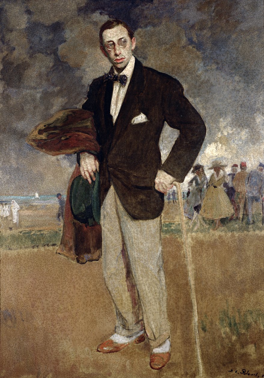 Igor Stravinskyn (1882-1971) muotokuva 1915 tekijältä Jacques Emile Blanche