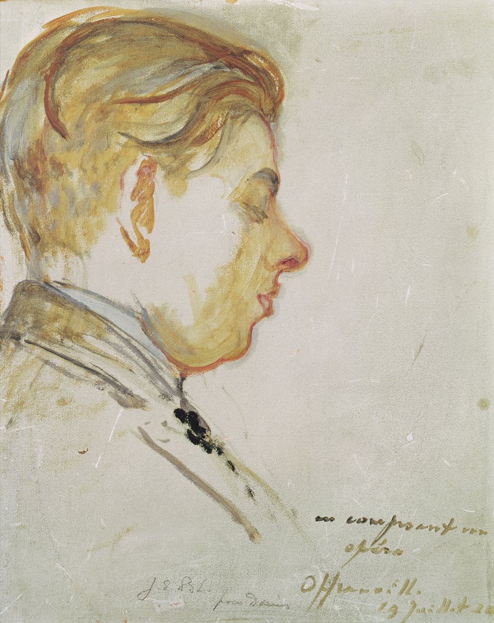Muotokuvaselvitys Francis Poulenc (1899-1963) 19. heinäkuuta 1920 tekijältä Jacques Emile Blanche