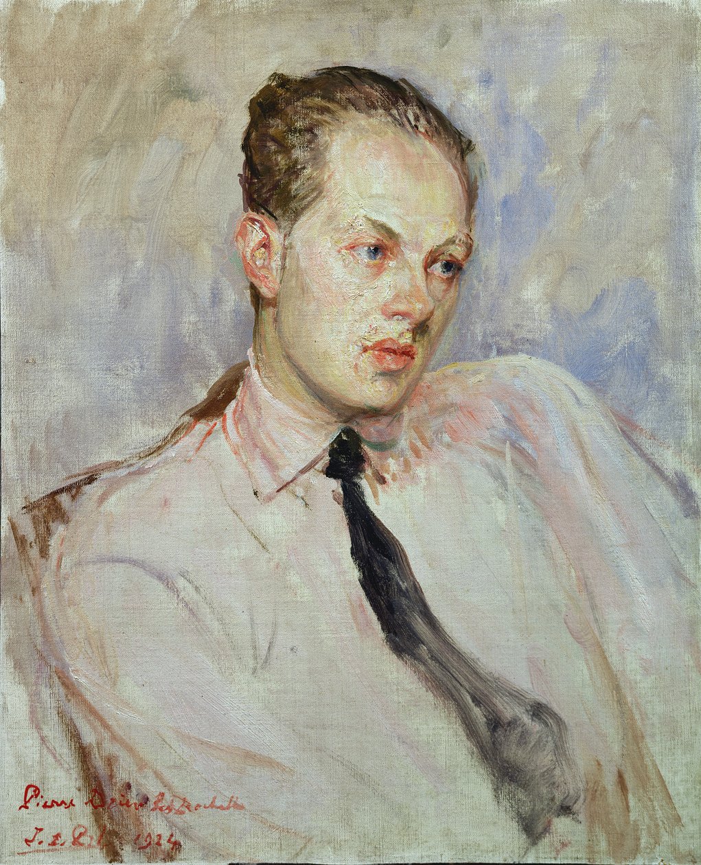 Tutkimus Pierre Drieu La Rochellen (1893-1945) muotokuvaa varten 1924 tekijältä Jacques Emile Blanche