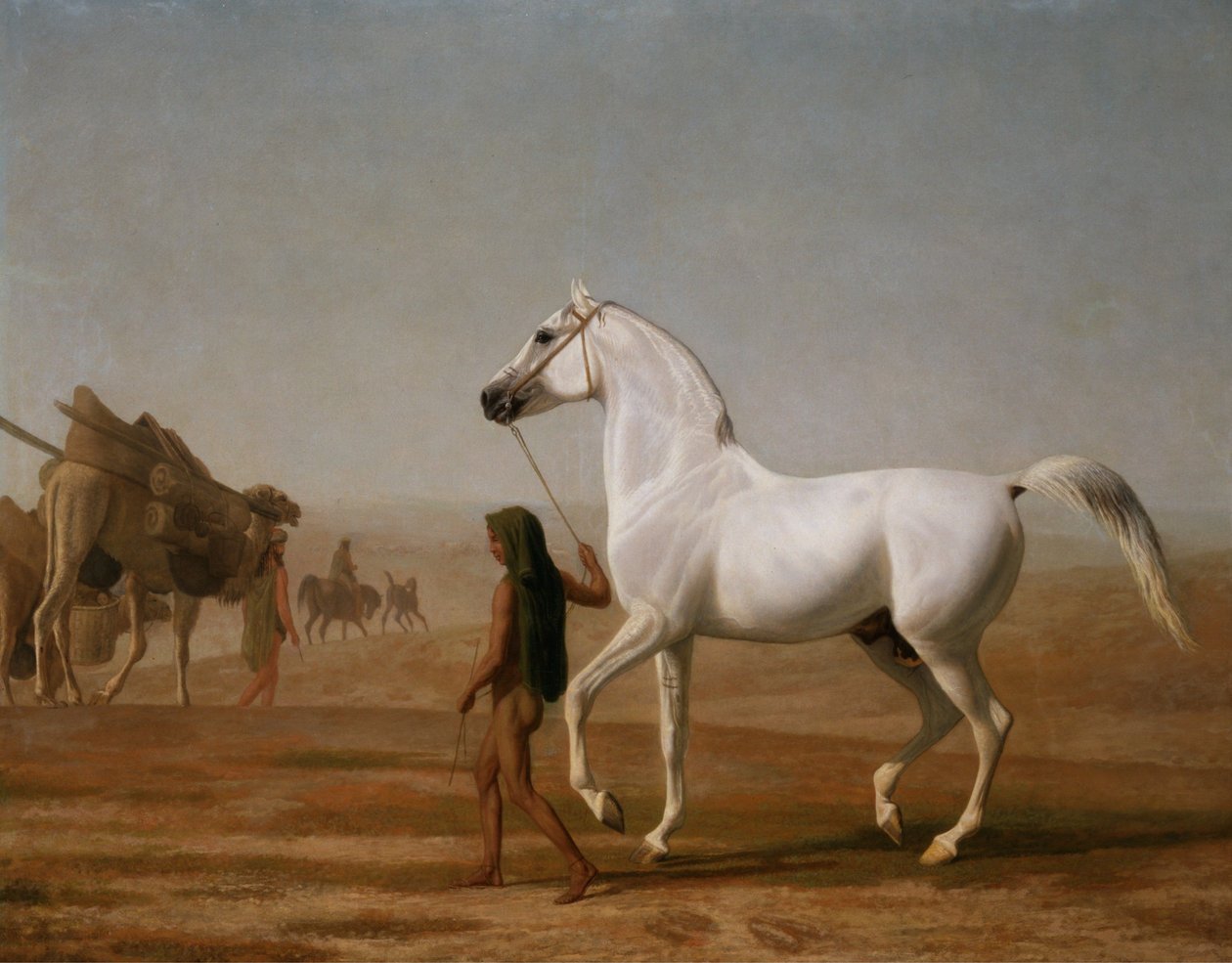 Wellesley Grey Arabian johti läpi aavikon tekijältä Jacques-Laurent Agasse
