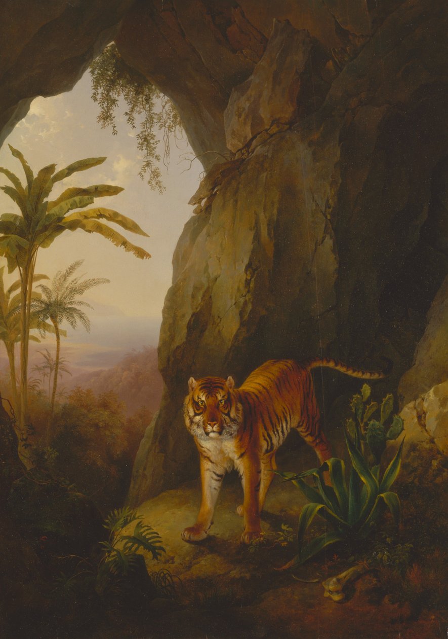 Tiikeri luolassa tekijältä Jacques-Laurent Agasse