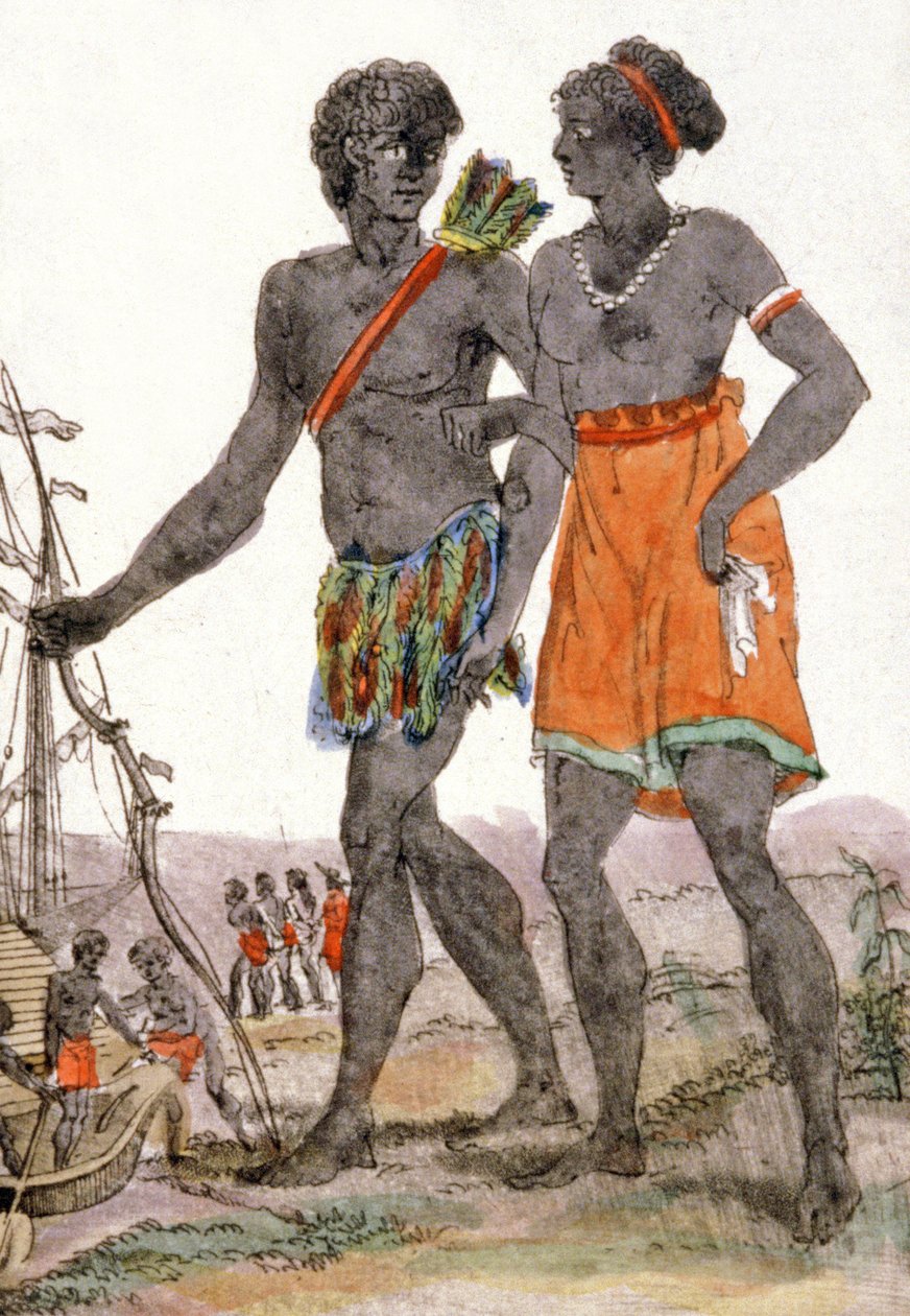 Senegalin mies ja nainen tekijältä Jacques (after) Grasset de Saint Sauveur