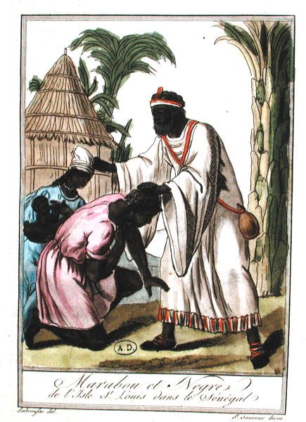 Marabout Saint-Louisista, Senegalista (väri litho) tekijältä Jacques (after) Grasset de Saint Sauveur