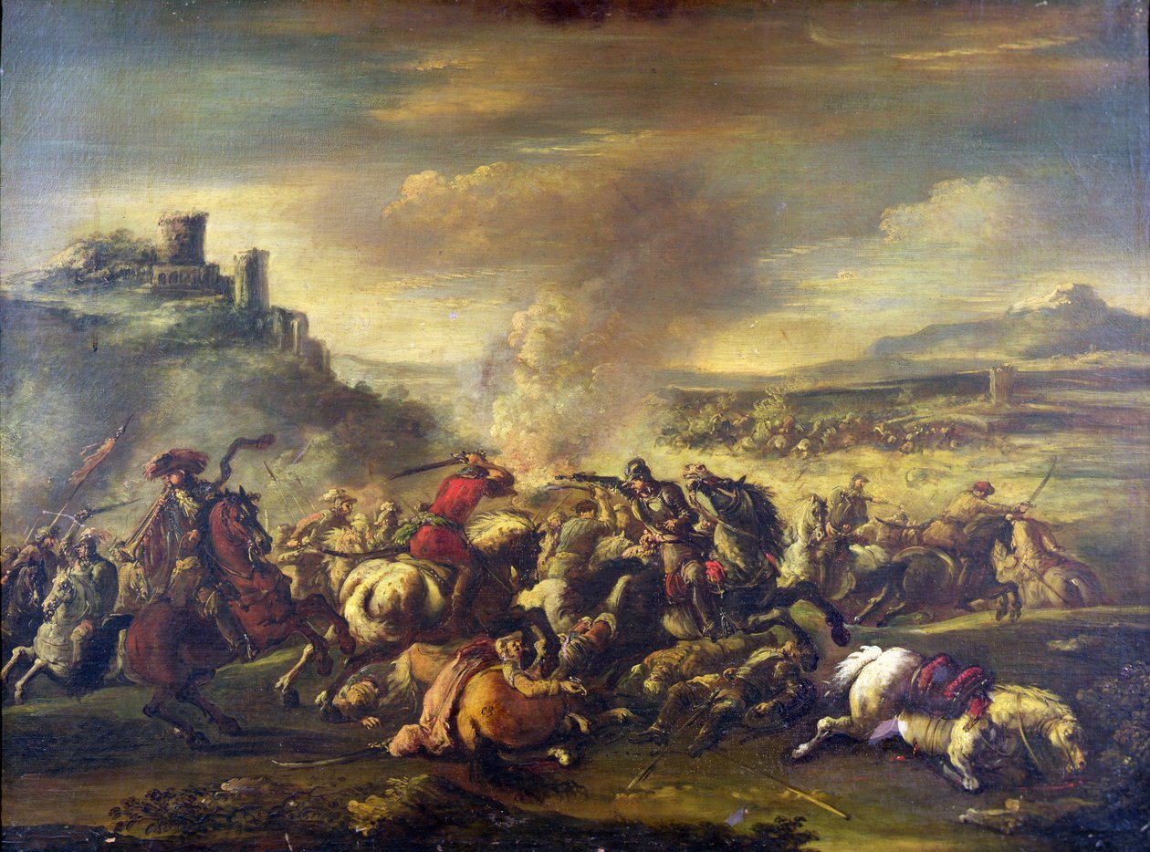 Ratsuväen taistelu tekijältä Jacques 1621 76 Courtois
