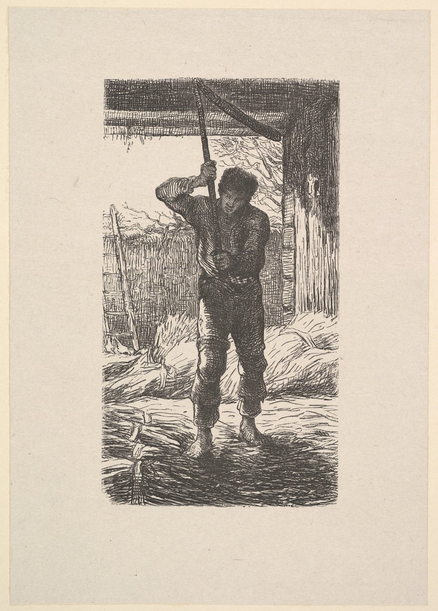 Mies puinti vehnää, 1853. tekijältä Jacques Adrien Lavieille