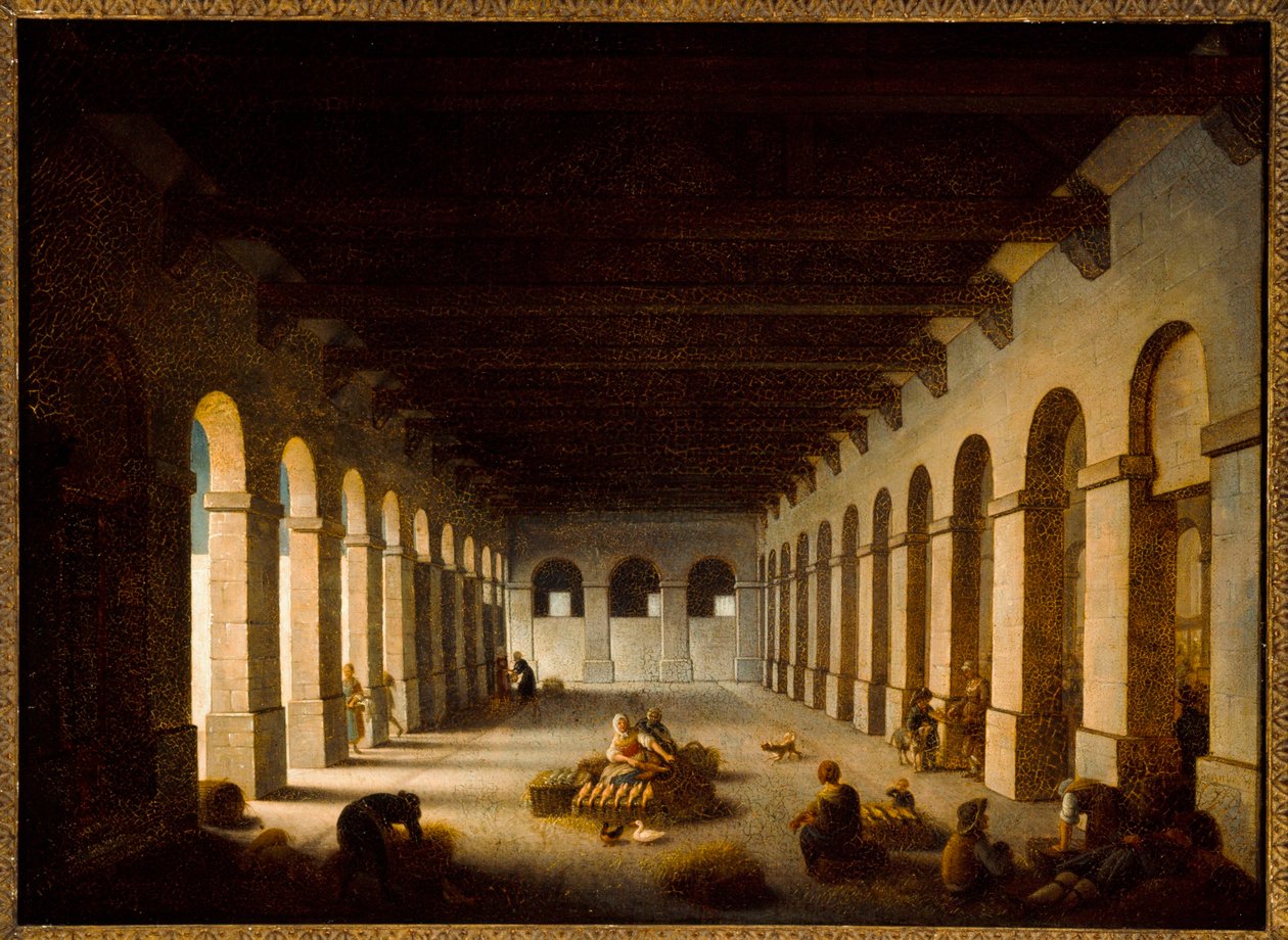 The Valley Market, n. 1815 (öljy kankaalle) tekijältä Jacques Albert Senave